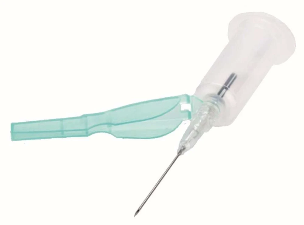 Disposable flashback multi-sample needles with safety guard, 21G*1'', green