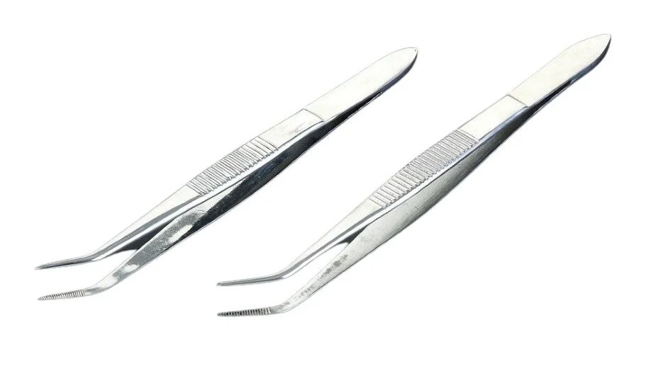 Windaus Tweezers, curved, 115mm, pointed