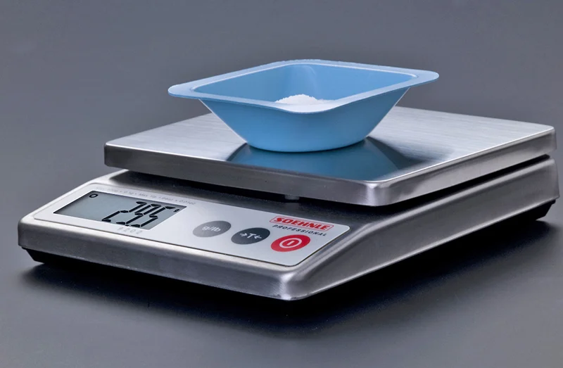 Windaus Precision balance, 500g, to 0.1g, with stainless steel weighing pan, powered by 9V battery or plug-in mains adapter (accessory)