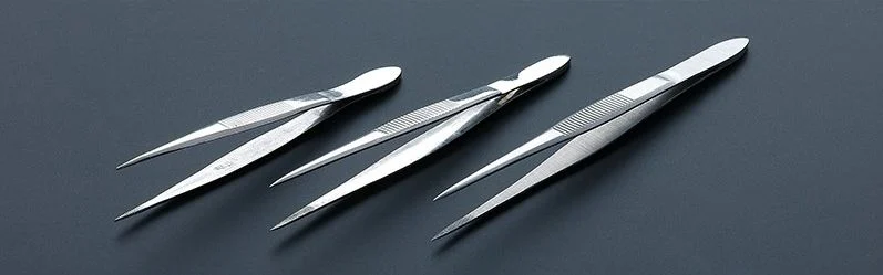 Windaus Tweezers, straight, 130mm, pointedly