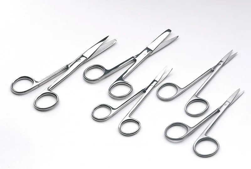 Windaus Micro copying/preparing shears, bent 100 mm long